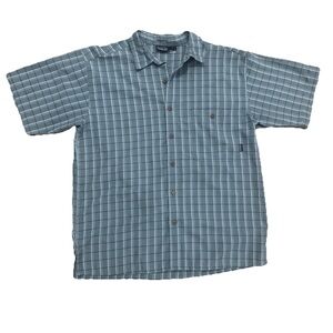 VTG 2000s Patagonia Puckerware Short Sleeve Button Up Shirt Size M Thailand Made